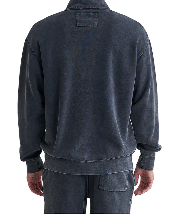 【OUTLET】QUIKSILVER メンズ DNA HALF　ZIP SWEAT 長袖スウェット ルーズフィット