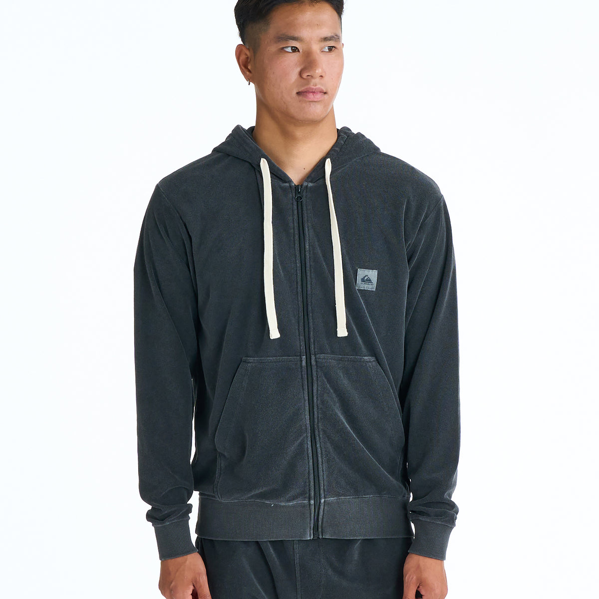 QUIKSILVER メンズ PG PILE WASH ZIP HOO 長袖パーカー パイル地