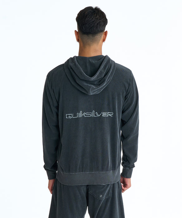 QUIKSILVER メンズ PG PILE WASH ZIP HOO パーカー 【2026年春夏モデル】 BLK / XL