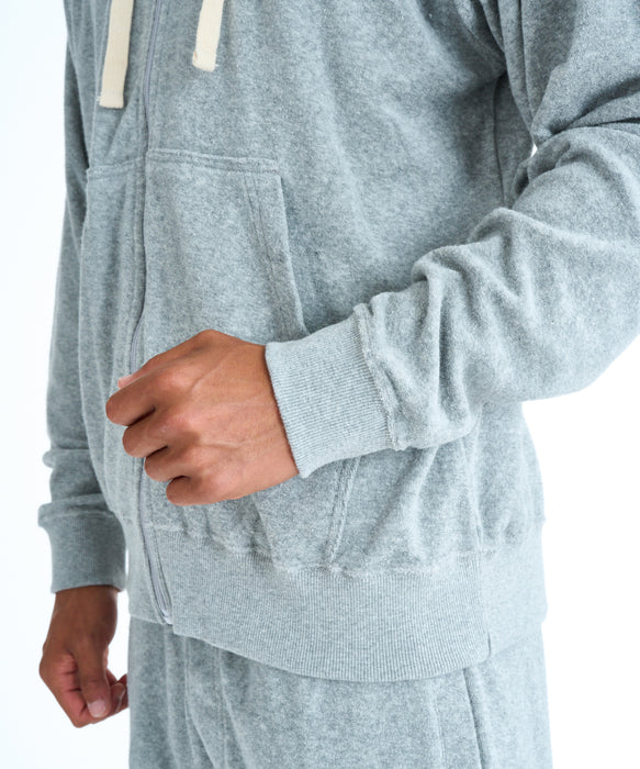 QUIKSILVER メンズ PG PILE WASH ZIP HOO パーカー 【2026年春夏モデル】 HTR / XL