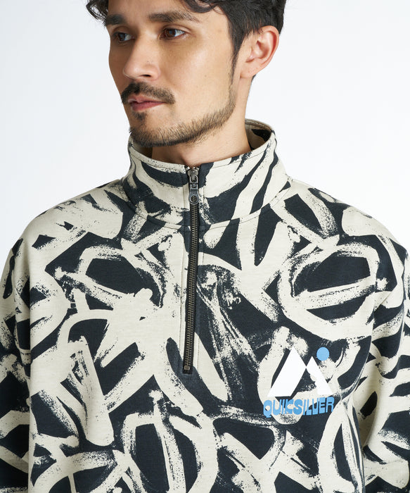 QUIKSILVER メンズ WR BONDING HALF ZIP スウェットジャケット 【2026年秋冬モデル】 BLK2 / XL