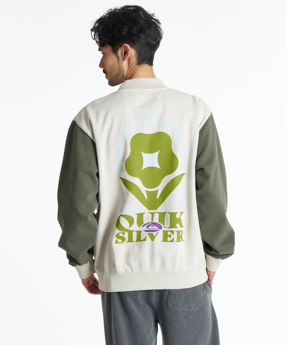 QUIKSILVER メンズ TRUE CREW SWEAT ZIP スウェットジャケット 【2026年秋冬モデル】 BGE / XL
