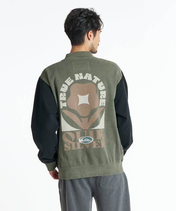 QUIKSILVER メンズ TRUE CREW SWEAT ZIP スウェットジャケット 【2026年秋冬モデル】 OLV / XL