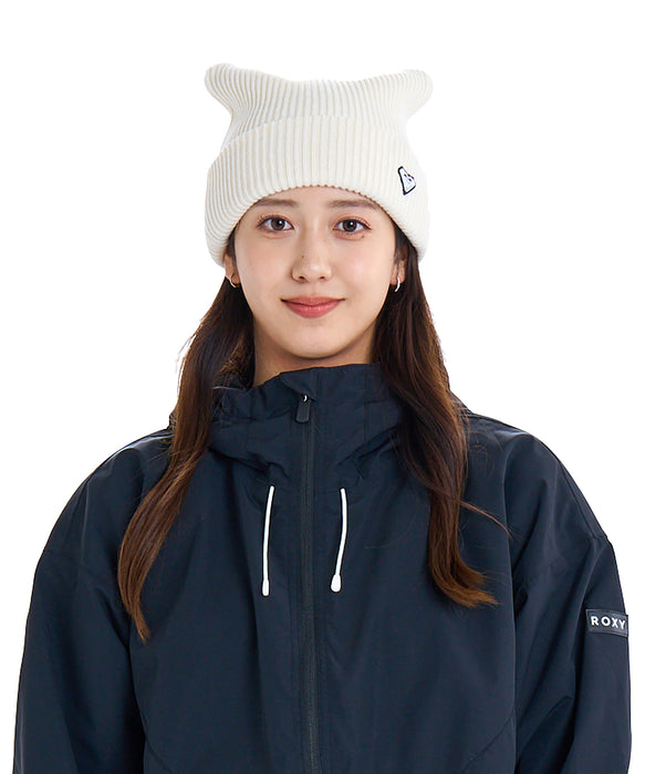 OUTLET】ROXY ウィメンズ ROXY SQUARE BEANIE 猫耳ビーニー 撥水加工