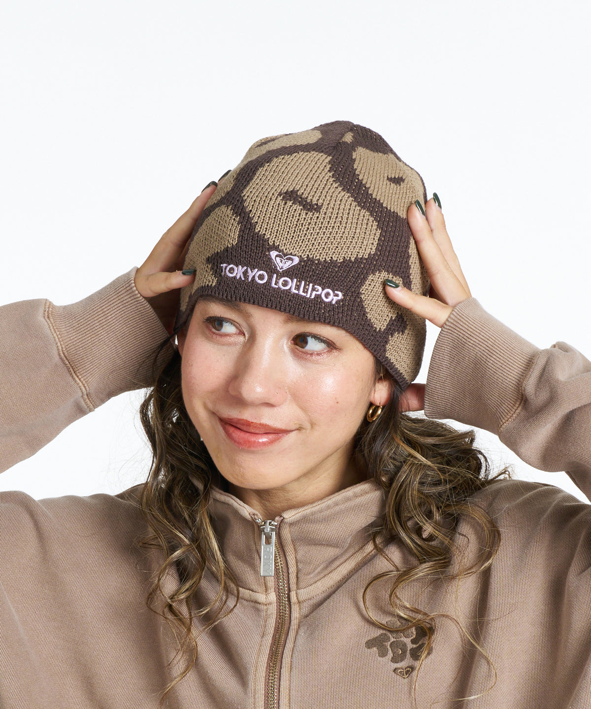 dab着用　pop up限定ビーニー OUTLET】ROXY TOKYO LOLLIPOP×ROXY BEANIE ビーニー【2026年春夏モデル】