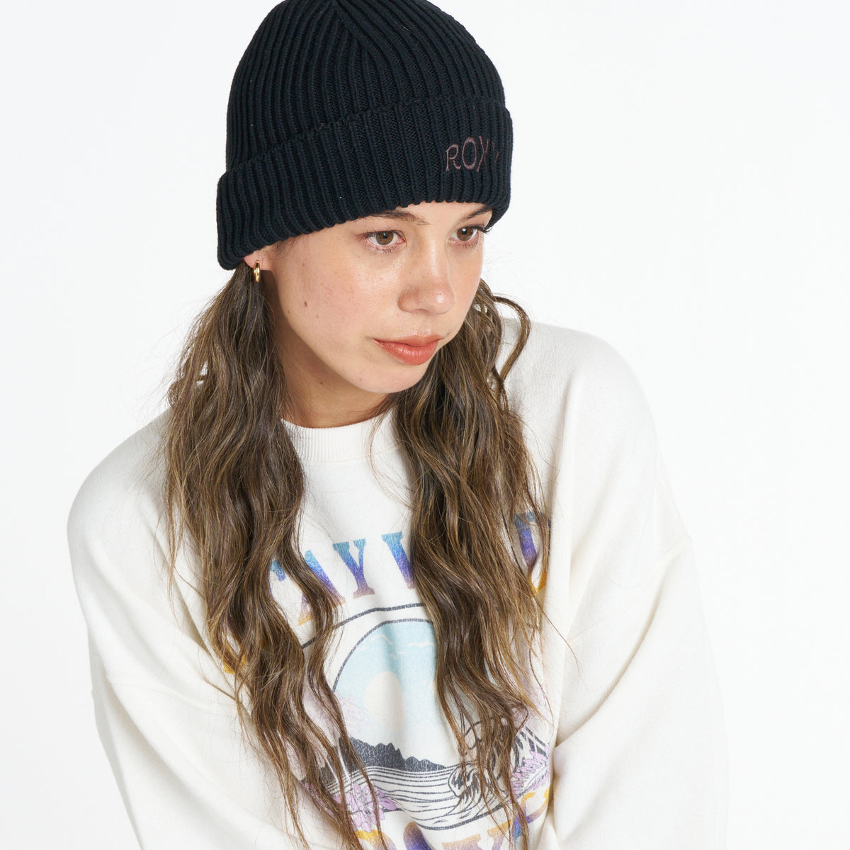 ROXY SUN KISSED BEANIE 刺繡ロゴニットキャップ ワッチ 【2026年秋冬