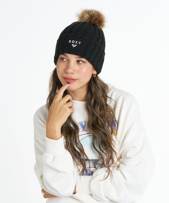 ROXY ウィメンズ CALM SEA BEANIE ビーニー 【2026年秋冬モデル】 BLK / F