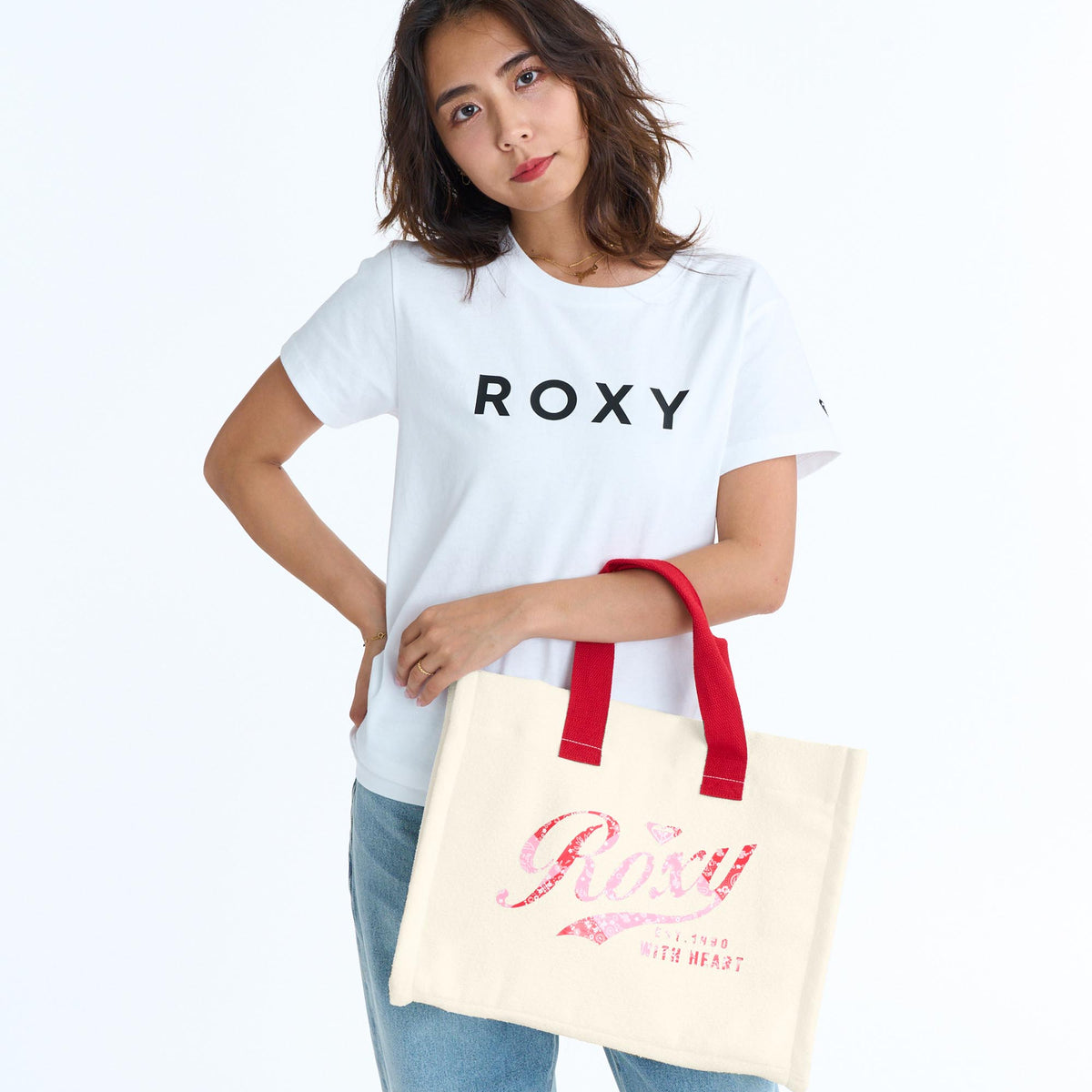 ミサキメグ21 ROXY ウィメンズ ROXY WITH HEART TOTE トートバッグ 【2026年春夏モデル】