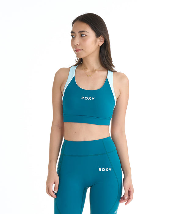 ROXY ウィメンズ FITNESS BLOOM BRIGHT BRA ブラトップ 【2026年春夏モデル】 GRN / L