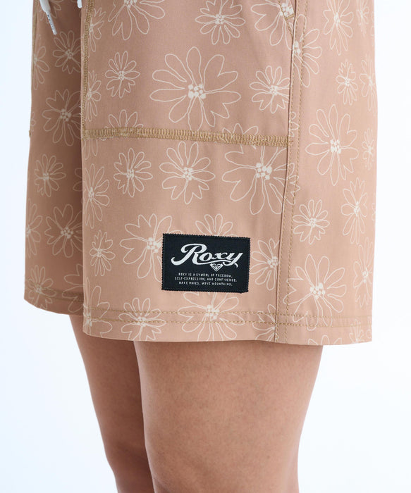 ROXY ウィメンズ COASTLINE PRINTED ボードショーツ 【2026年春夏モデル】 BEG / L