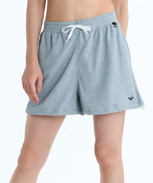 ROXY SEASIDE BLUE SHORTS ワッフル素材ボードショーツ/ミディアム丈