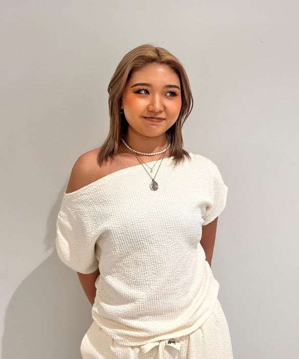 ROXY SUNSET BREEZE TOPS オフショルダーニット 【2026年夏モデル】