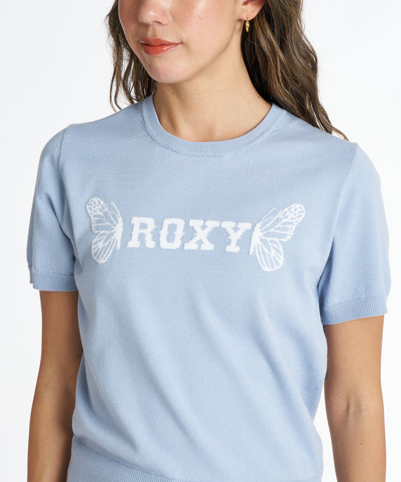 ROXY ウィメンズ BUTTERFLY S/S KNIT セーター 【2026年秋冬モデル】 BLU / L