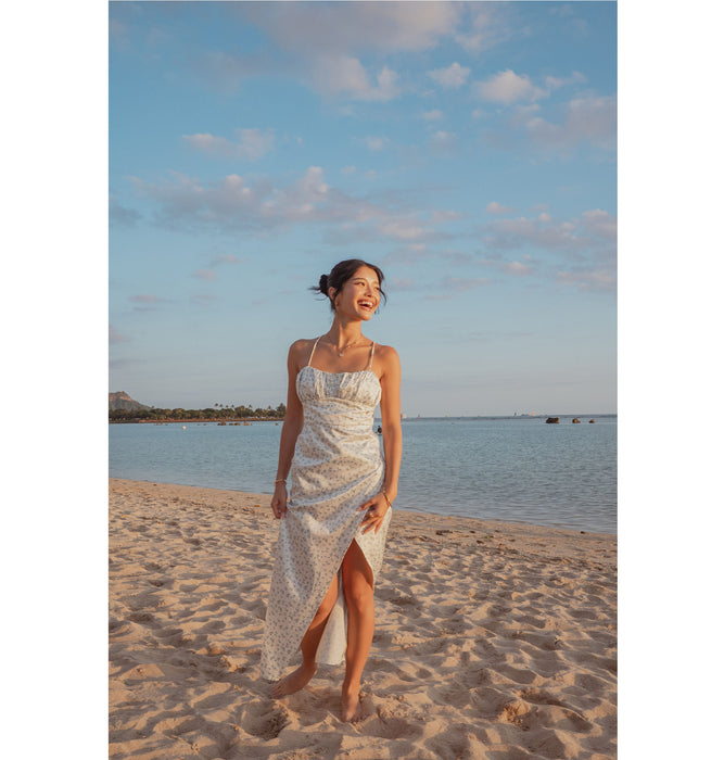 【OUTLET】Roxy ROXY×NANAHA DRESS ウィメンズ ドレス ワンピース サテン生地 花柄 <2025 ROXY CRUISERS x Nanaha>*