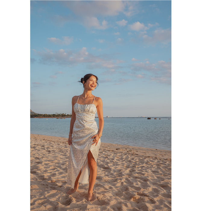 【OUTLET】Roxy ROXY×NANAHA DRESS ウィメンズ ドレス ワンピース サテン生地 花柄 <2025 ROXY CRUISERS x Nanaha>*