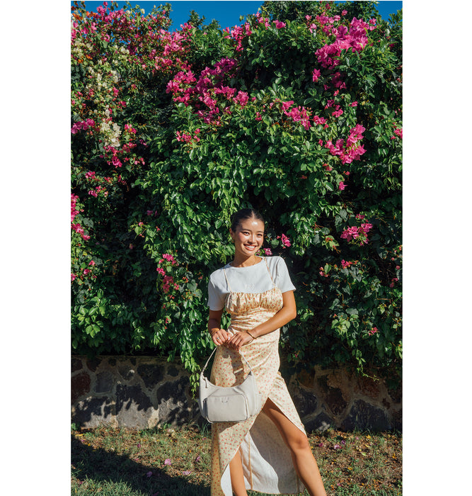 【OUTLET】Roxy ROXY×NANAHA DRESS ウィメンズ ドレス ワンピース サテン生地 花柄 <2025 ROXY CRUISERS x Nanaha>*