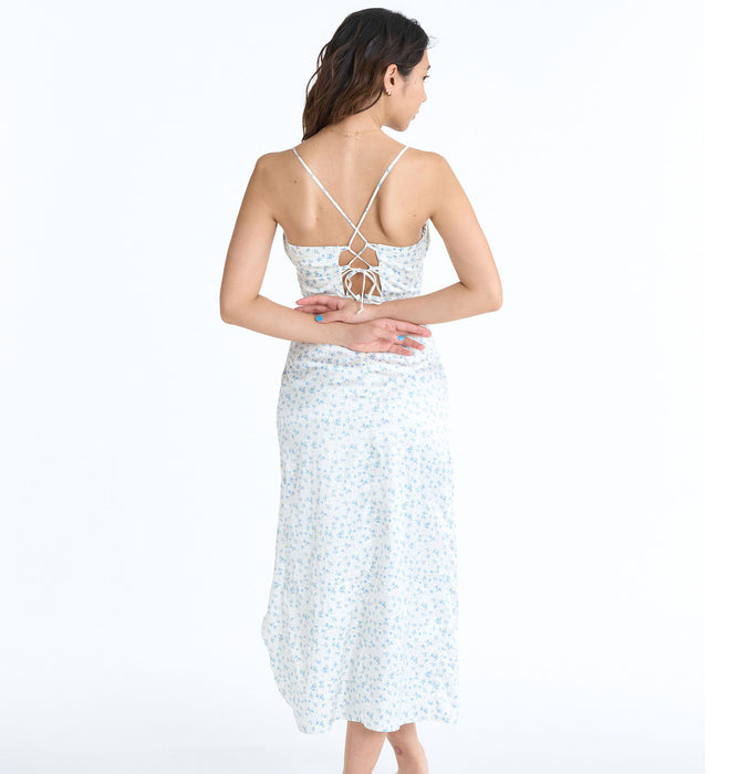 【OUTLET】Roxy ROXY×NANAHA DRESS ウィメンズ ドレス ワンピース サテン生地 花柄 <2025 ROXY CRUISERS x Nanaha>*