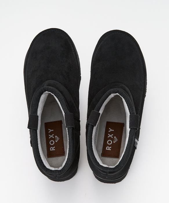 Roxy MONARCH GROVE SUPER SHORT ウィメンズ 厚底ショートブーツ スエード 撥水加工<2025FW HEART WAVE>