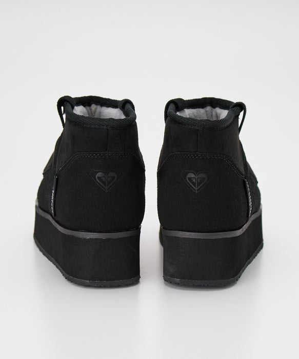 Roxy MONARCH GROVE SUPER SHORT ウィメンズ 厚底ショートブーツ スエード 撥水加工<2025FW HEART WAVE>