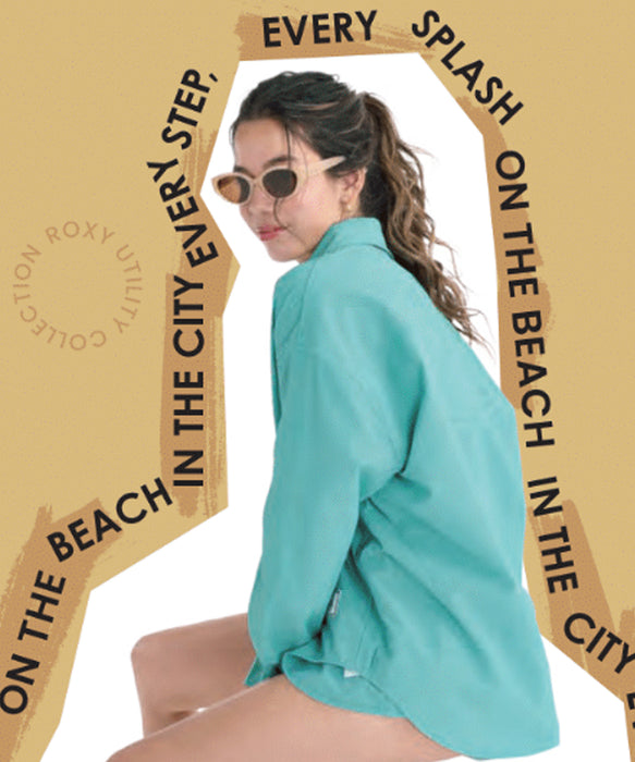 ROXY SOLUNA SHIRTS シアサッカー素材 ラッシュシャツ【2026年春夏モデル】