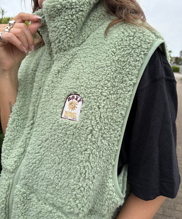【OUTLET】Roxy BELLIS BOA VEST ウィメンズ ボアベスト 撥水加工 <2025FW HEART WAVE HOLIDAYS>