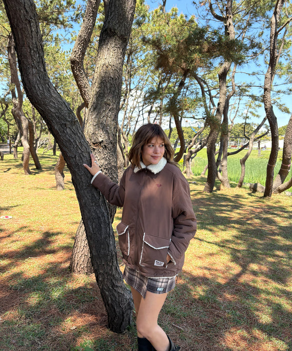 Roxy CHEER UP ウィメンズ リバーシブル ボアジャケット 撥水加工 <2025FW HEART WAVE HOLIDAYS>