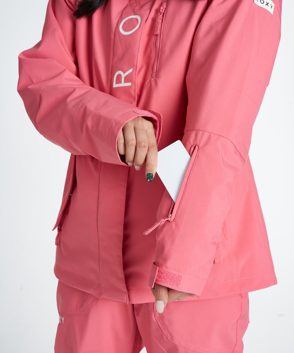 ROXY ウィメンズ ROXY JETTY SOLID JK スノージャケット 【26-27SNOWモデル】 ROSE / L
