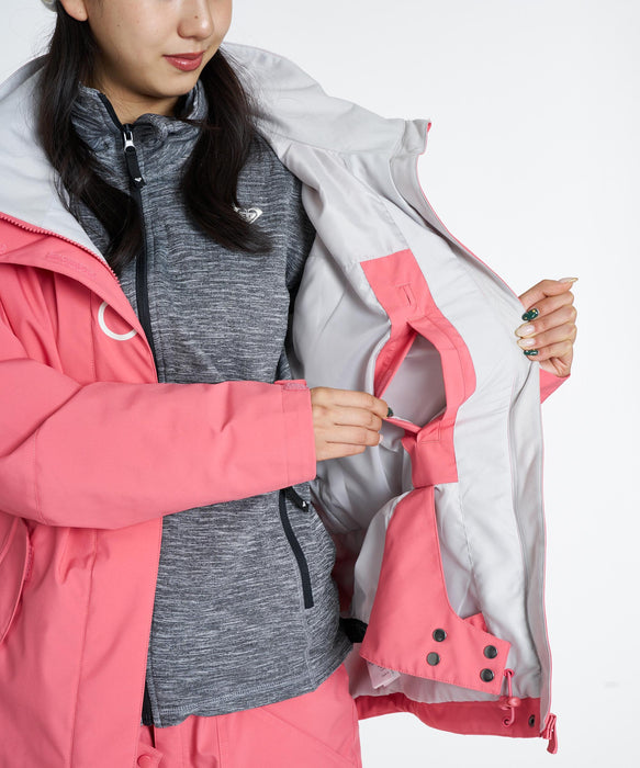 ROXY ウィメンズ ROXY JETTY SOLID JK スノージャケット 【26-27SNOWモデル】 ROSE / L