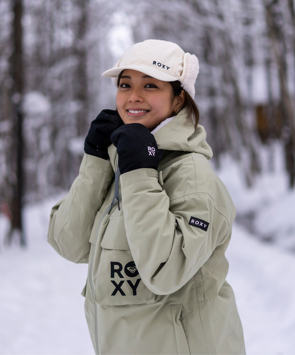ROXY SNOWY HAT フライトキャップ 耳当て2WAY 撥水加工 フリースライナー付 【26-27SNOWモデル】