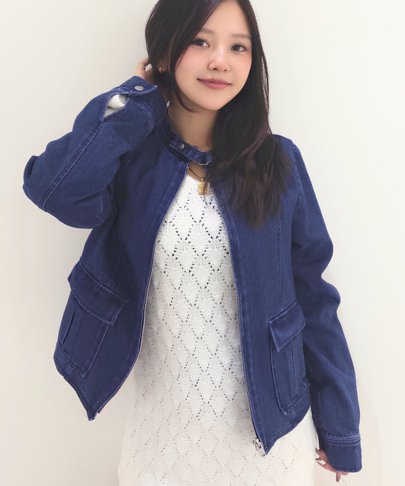 ROXY x NANAHA DENIM JACKET スタンドカラー デニムジャケット 【2026年秋冬モデル】