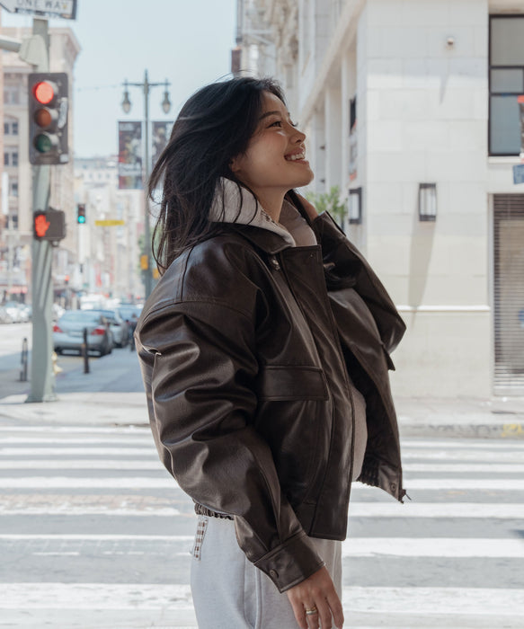 ROXY x NANAHA ECO LEATHER JACKET エコレザージャケット 【2026年秋冬モデル】