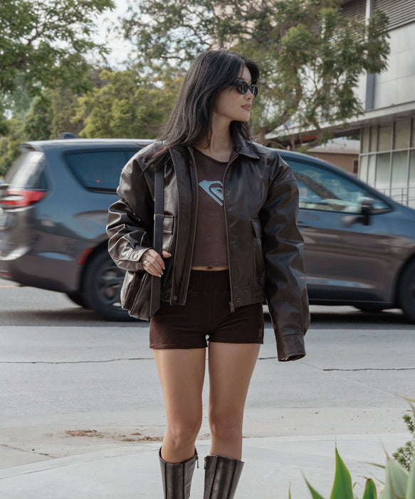 ROXY x NANAHA ECO LEATHER JACKET エコレザージャケット 【2026年秋冬モデル】