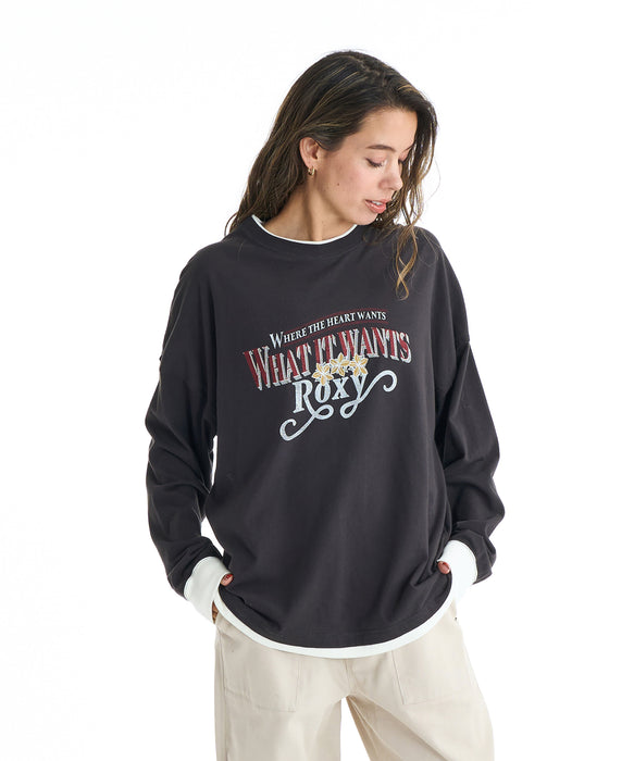 Roxy ROOM SERVISE ウィメンズ 長袖Tシャツ <2025FW CRUISERS>