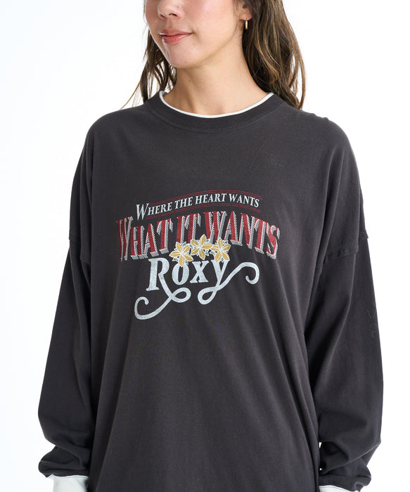 Roxy ROOM SERVISE ウィメンズ 長袖Tシャツ <2025FW CRUISERS>