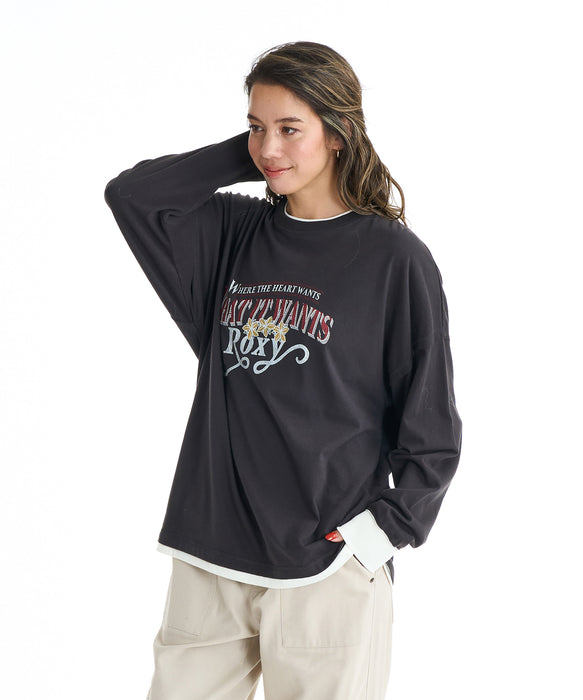 Roxy ROOM SERVISE ウィメンズ 長袖Tシャツ <2025FW CRUISERS>