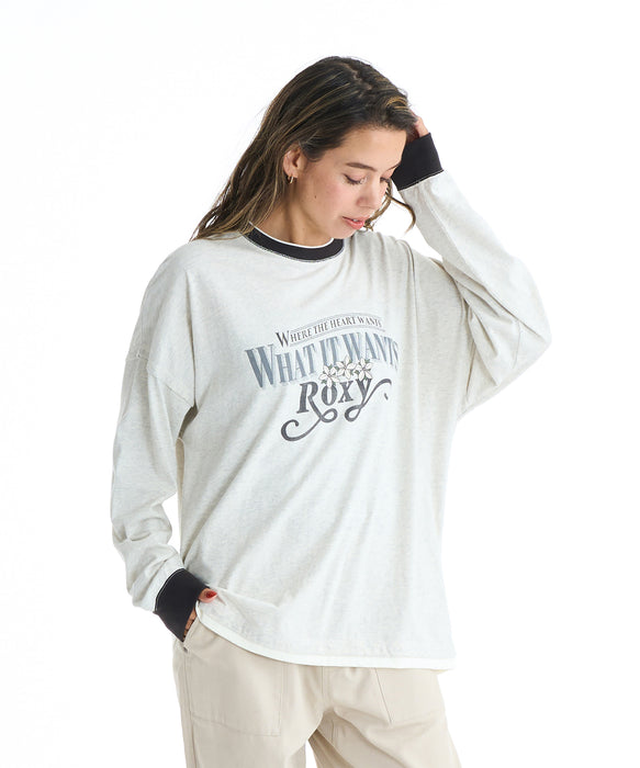 Roxy ROOM SERVISE ウィメンズ 長袖Tシャツ <2025FW CRUISERS>