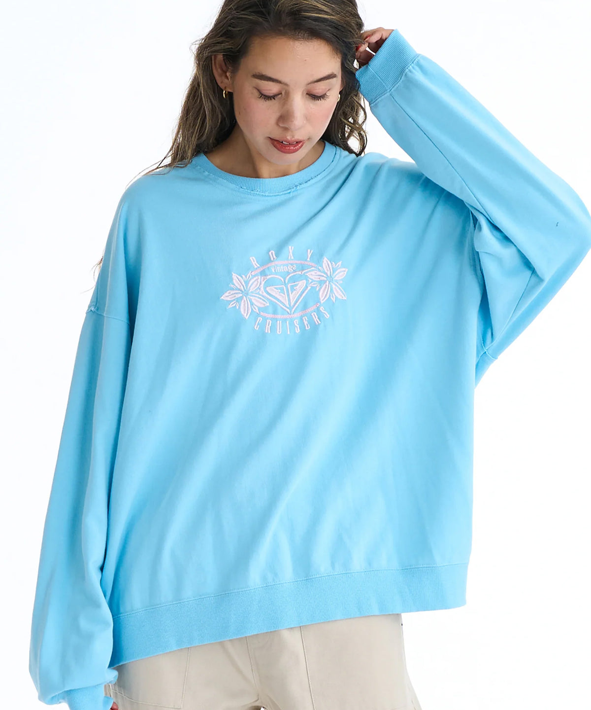 archivio 水色　長袖トップス　40 OUTLET FAMILY SALE】Roxy FIND YOUR WAVE ウィメンズ 長袖Tシャツ &lt