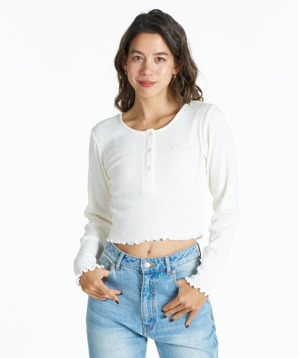 ROXY SHOOT 長袖Tシャツ リブ素材【2026年春夏モデル】