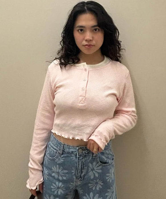 ROXY SHOOT 長袖Tシャツ リブ素材【2026年春夏モデル】
