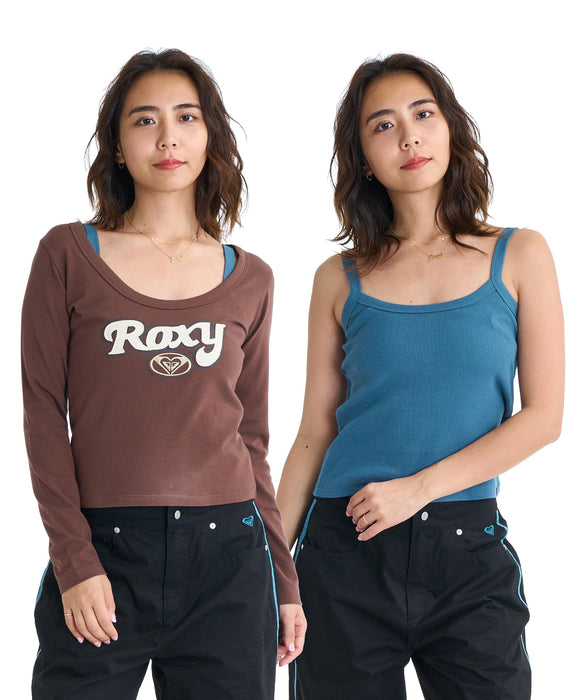 ROXY BREAK MY SOUL 長袖Tシャツ キャミソールセット 【2026年春夏モデル】