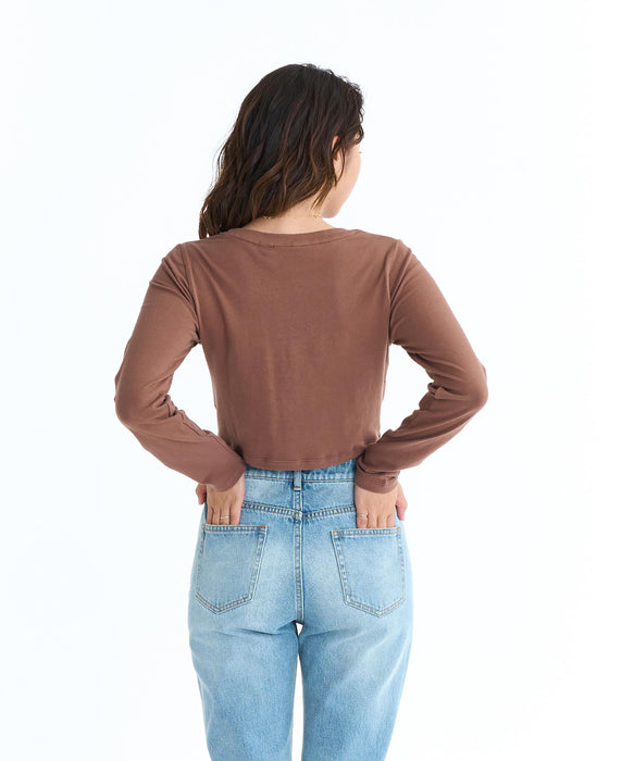 ROXY ウィメンズ ROXY WITH HEART L/S  ロンT 【2026年春夏モデル】 BRN / L