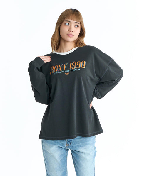 ROXY ウィメンズ ROXY 1990 長袖Tシャツ ロンT ドロップショルダー