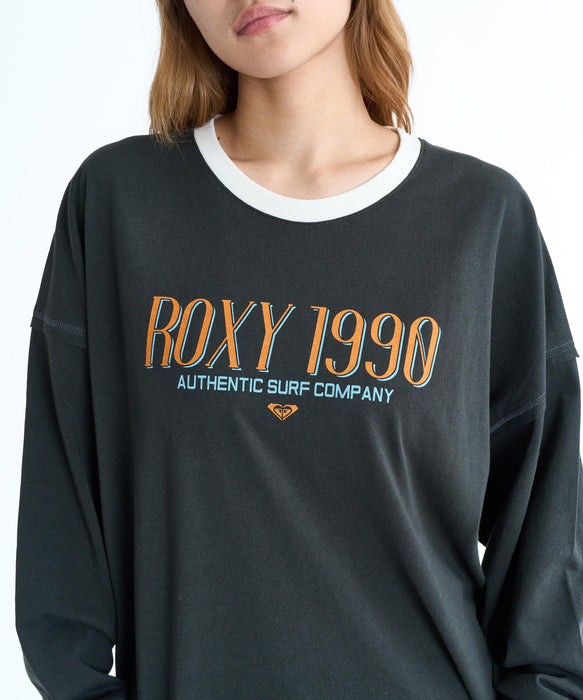 ROXY ウィメンズ ROXY 1990 長袖Tシャツ ロンT ドロップショルダー