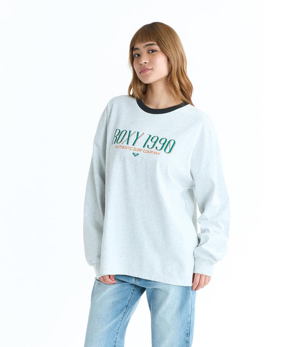 ROXY ウィメンズ ROXY 1990 長袖Tシャツ ロンT ドロップショルダー
