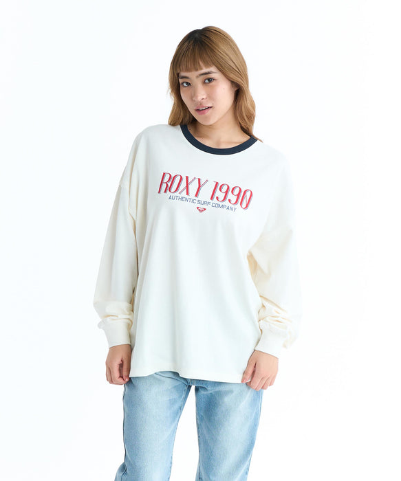 ROXY ウィメンズ ROXY 1990 長袖Tシャツ ロンT ドロップショルダー