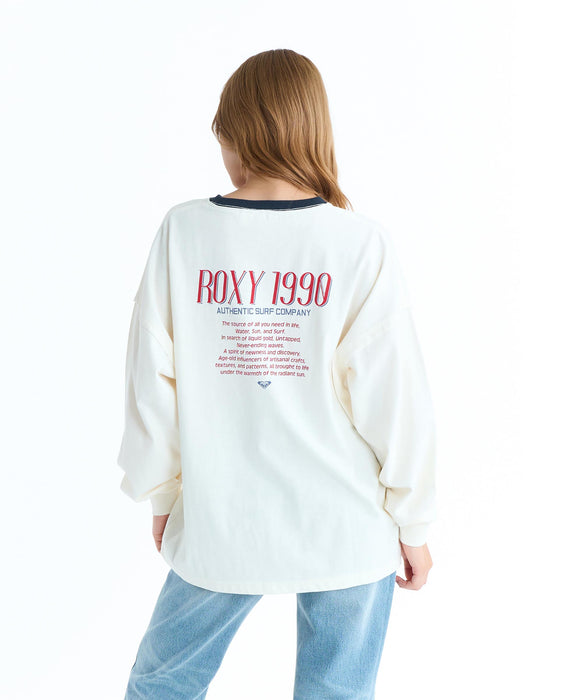 Roxy モデル90 ROXY ウィメンズ ROXY 1990 長袖Tシャツ ロンT ドロップショルダー