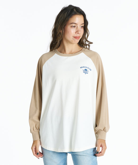 ROXY BEACH CLUB バックプリント 長袖Ｔシャツ 接触冷感【2026年春夏モデル】