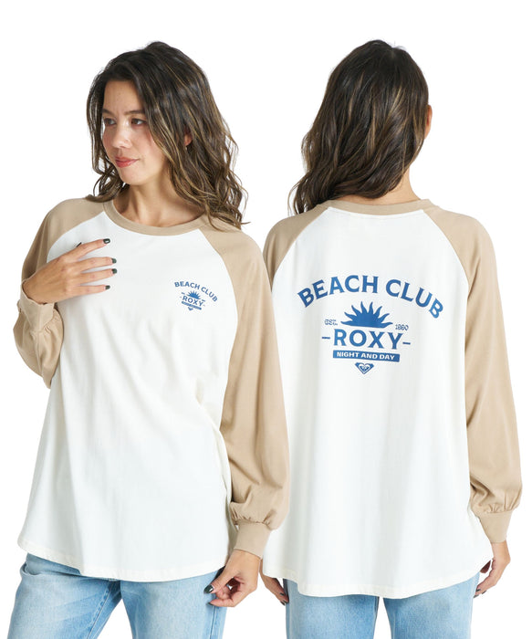 ROXY BEACH CLUB バックプリント 長袖Ｔシャツ 接触冷感【2026年春夏モデル】