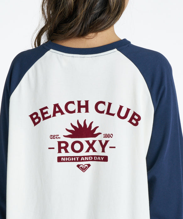 ROXY BEACH CLUB バックプリント 長袖Ｔシャツ 接触冷感【2026年春夏モデル】