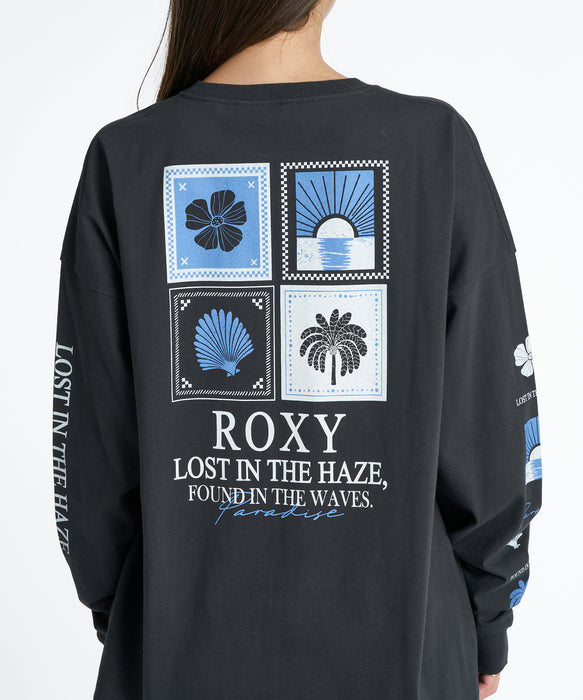 ROXY ウィメンズ HAZE & WAVES ロンT 【2026年秋冬モデル】 BBK / L